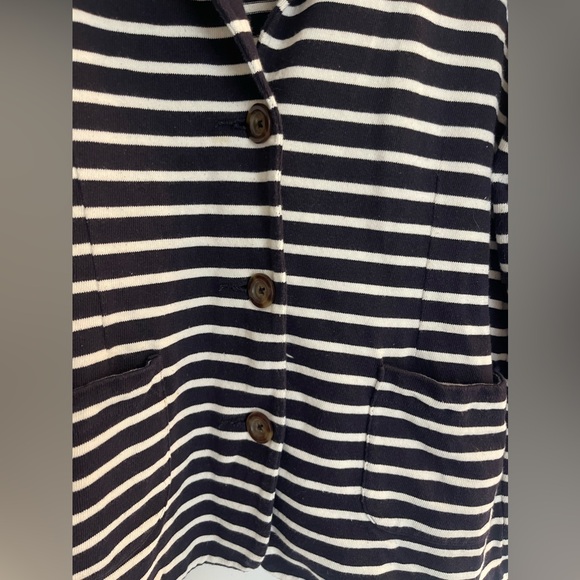 Lands End Navy Striped Blazer Size 1X - Picture 2 of 7